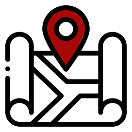 Icon: map with map marker