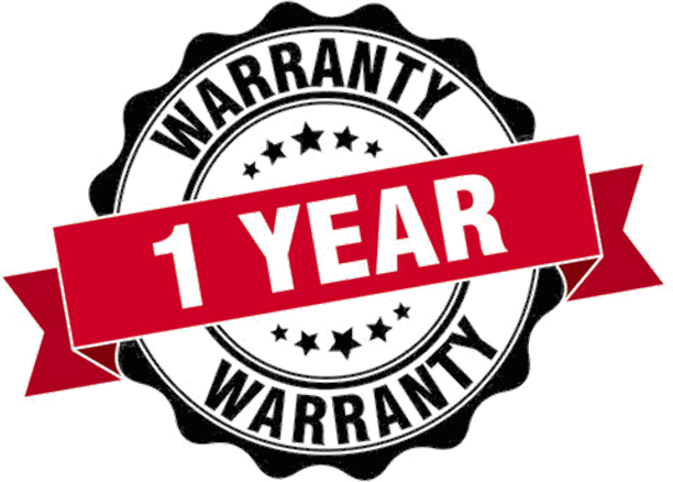 1 year warranty badge.